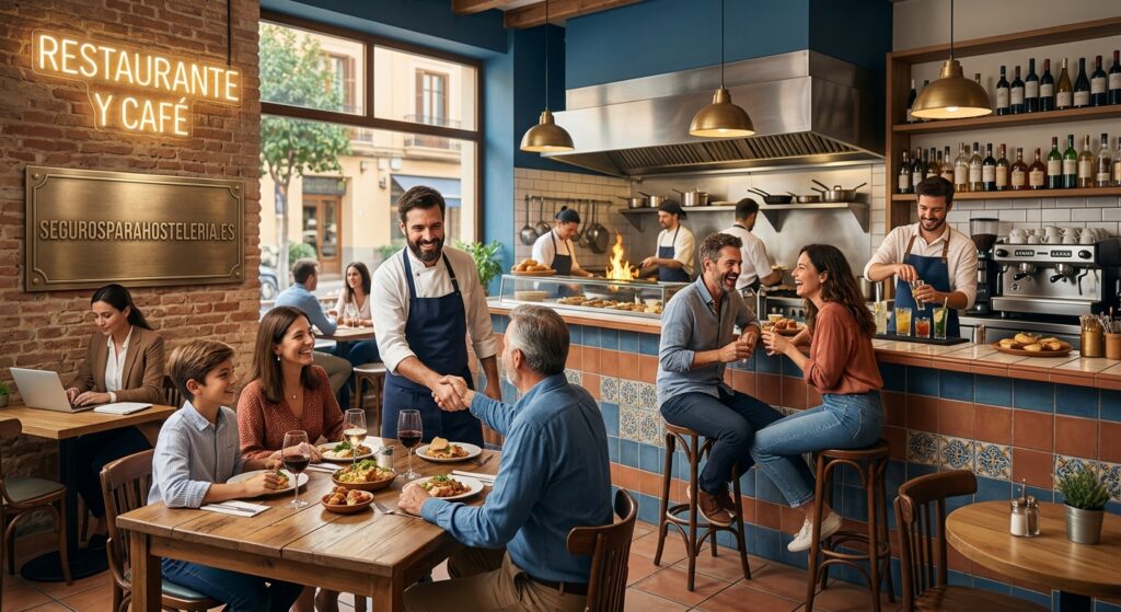 Los Seguros para Hostelería son una parte importante del sector hostelero que representa esta imagen.